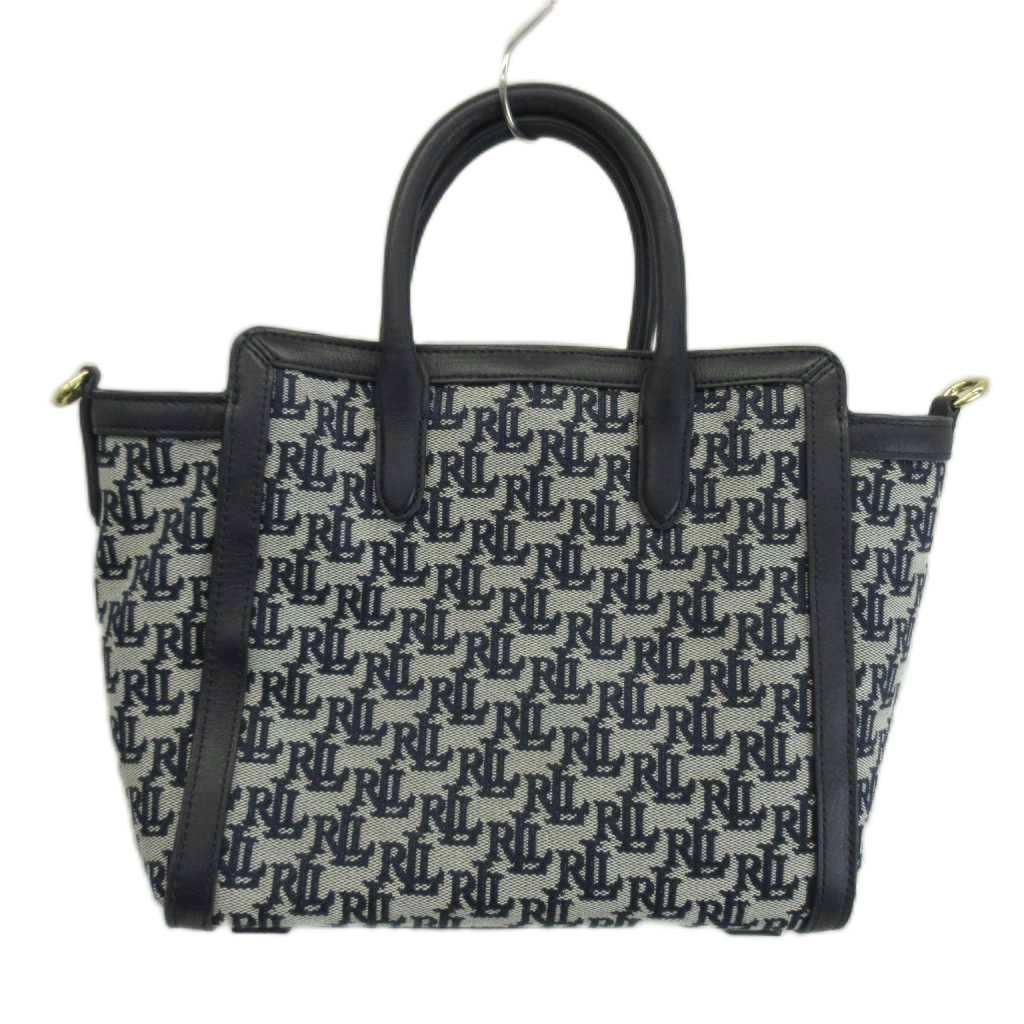 極美品　ローレンラルフローレン　2wayハンドバッグ　本革　キルティング　紺 ローレンラルフローレン LAUREN RALPH LAUREN ハンドバッグ トート