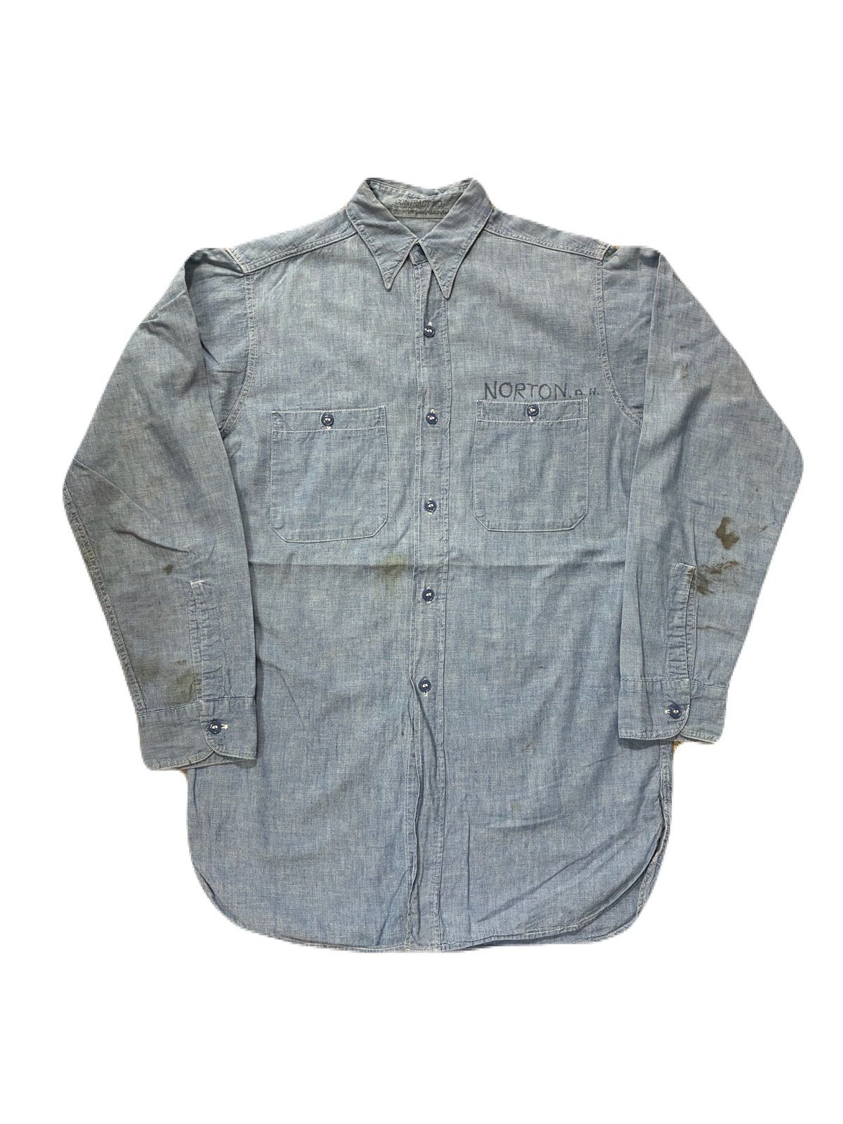 16) 50’s USN Chambray shirt　シャンブレーシャツ