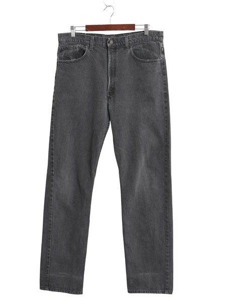 80s USA製 リーバイス 505 ブラック デニム パンツ メンズ 38 34 / ヴィンテージ ジーンズ ジーパン スリム ストレート ボトムス 黒 赤タブ