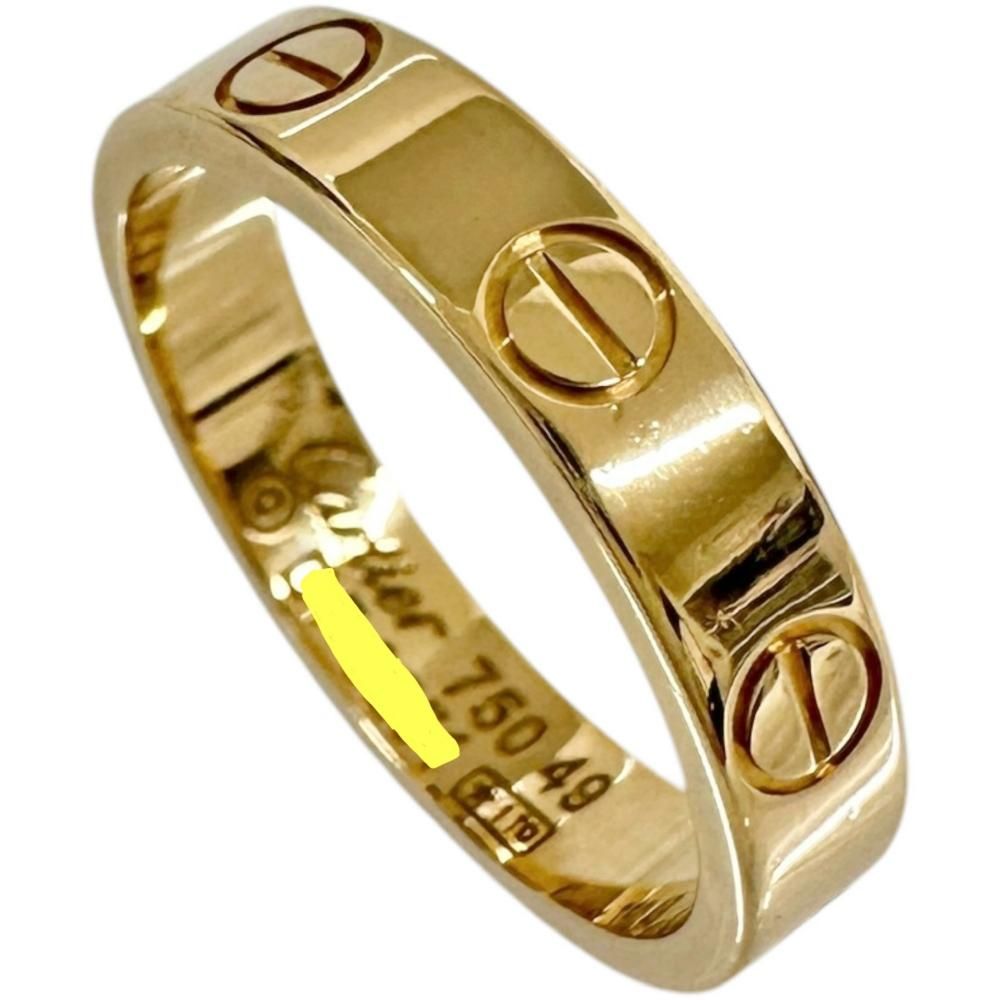 9号 【CARTIER/カルティエ】ミニラブ リング・指輪 K18YGイエローゴールド 18金 3.7g #49 レディース 【中古】【真子質店】【GD】