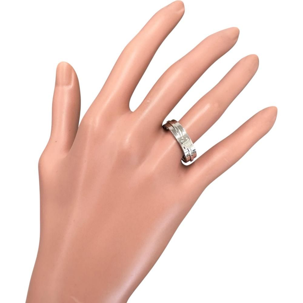 15号 【TIFFANY&Co./ティファニー】Tナローリング リング・指輪 K18WG