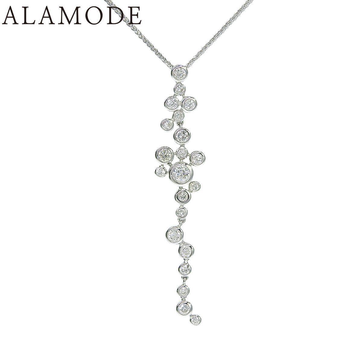 D0.45 ダイヤモンド ネックレス ホワイトゴールド K18WG 4.6g ネックレス アクセサリー ジュエリー シルバー銀 レディース 40802170493【中古】【アラモード】 102,695円