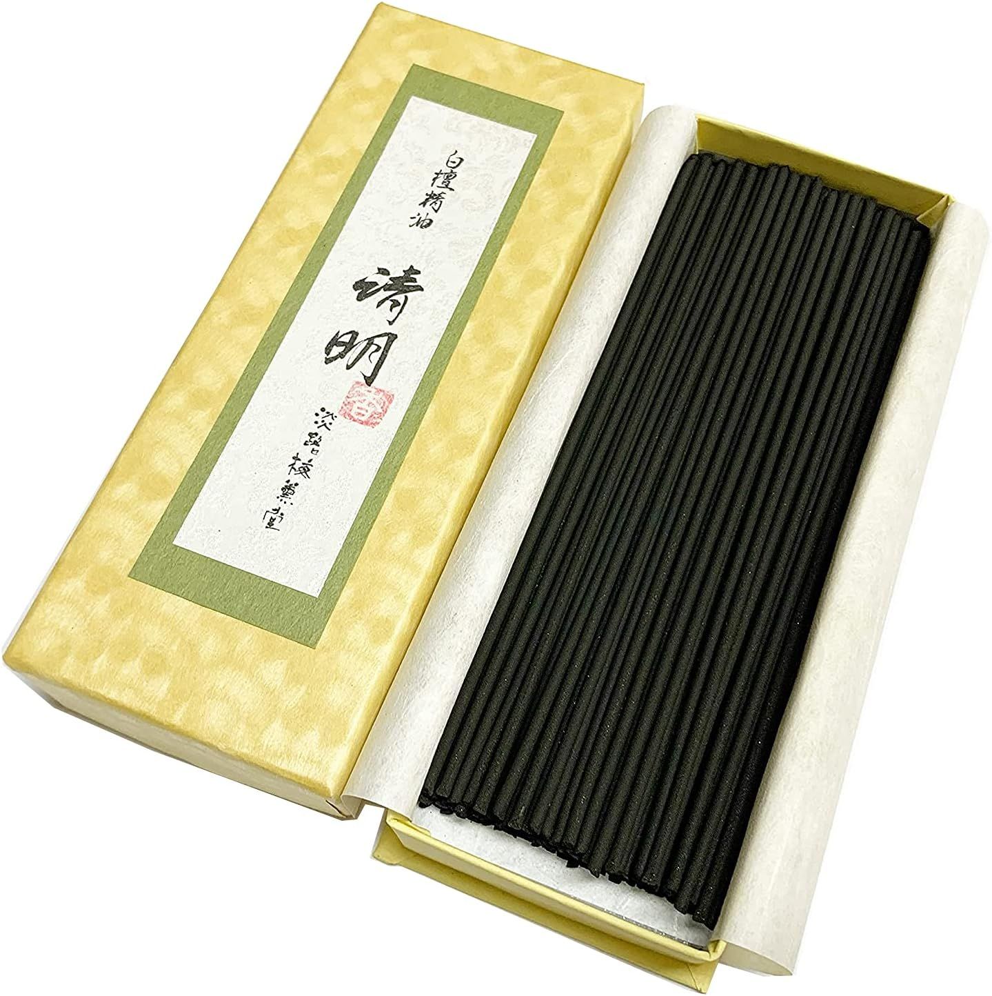 Awaji Baikundoの煙の少ない 高級Incense ブランド Sandalwood精油 清明50g ( 煙少 )微煙 けむりの少ないIncense S