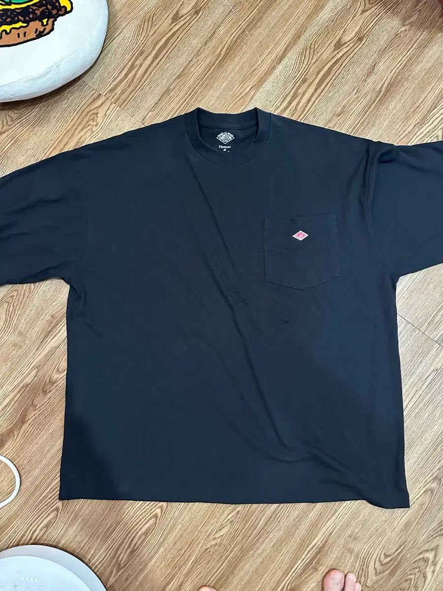 ダントン オーバーサイズポケットTシャツ ブラックLサイズ