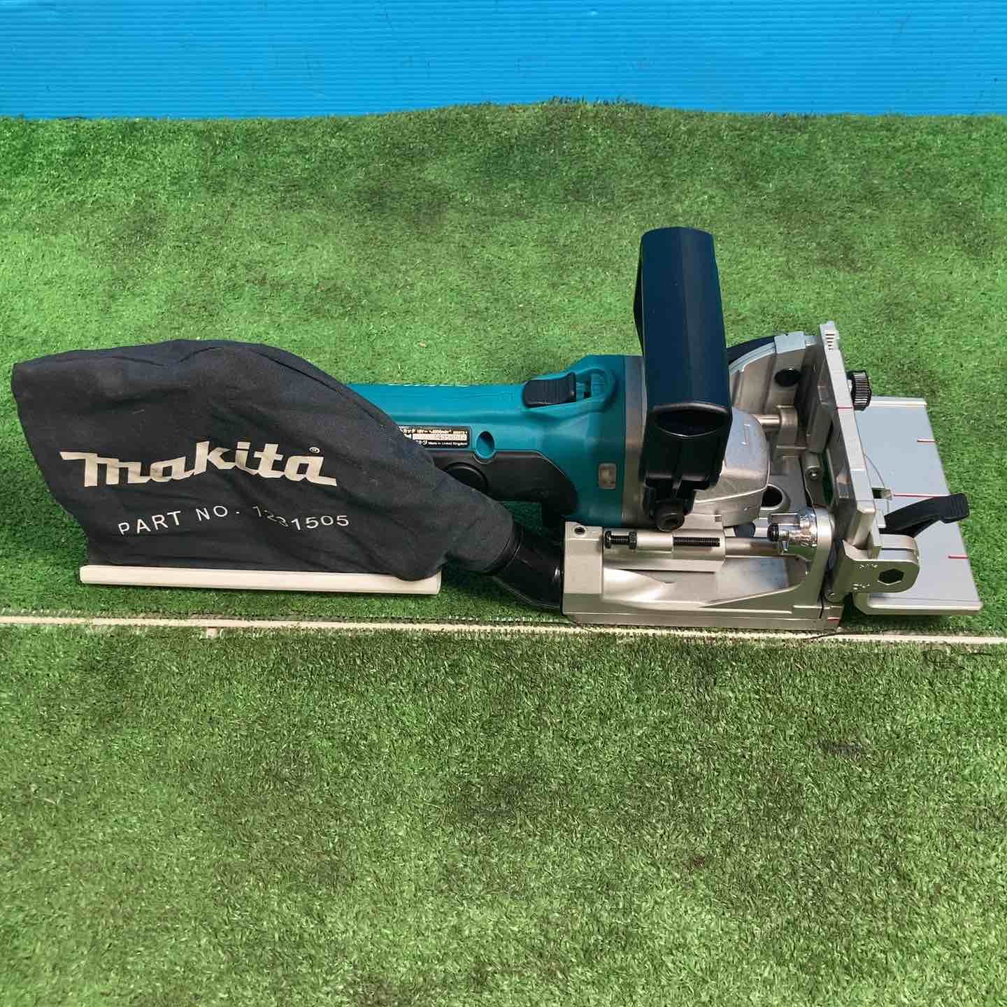 【美品】★マキタ(makita) コードレスジョイントカッタ PJ180DRG バッテリー充電数2回！ビスケット・替刃付♪【岩槻店】