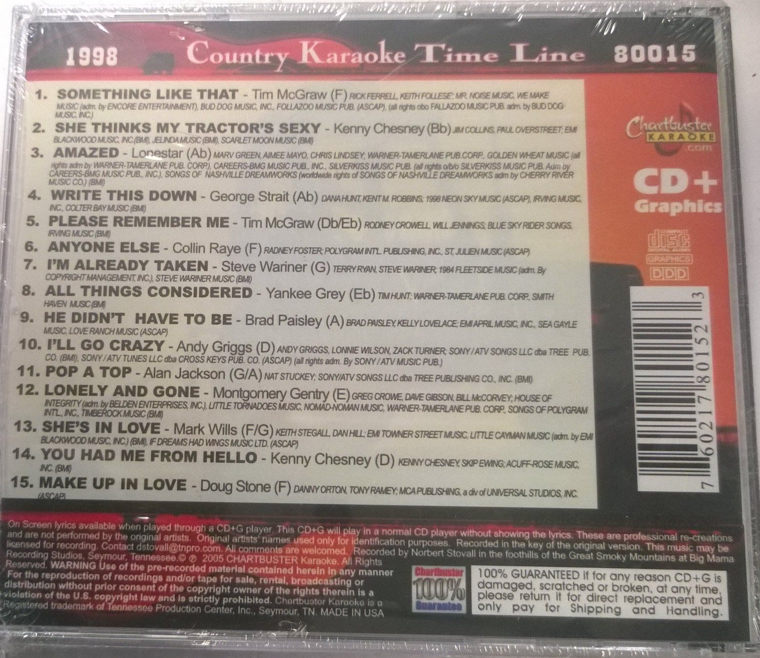 【CD】Karaoke: Country Male Hits of 1999 - 1