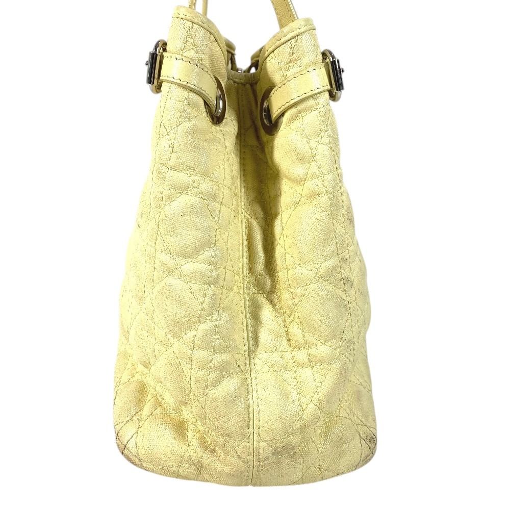 Dior ディオール ショルダーバッグ カナージュ キルティング ロゴ レザー/コーティングキャンバス イエロー Dior ディオール ショルダーバッグ カナージュ キルティング ロゴ レザー/コーティングキャンバス イエロー