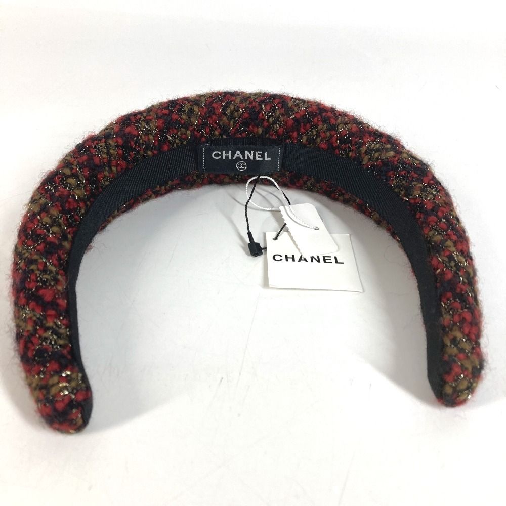 CHANEL シャネル カチューシャ ツイード CC ココマーク ロゴ ツイード
