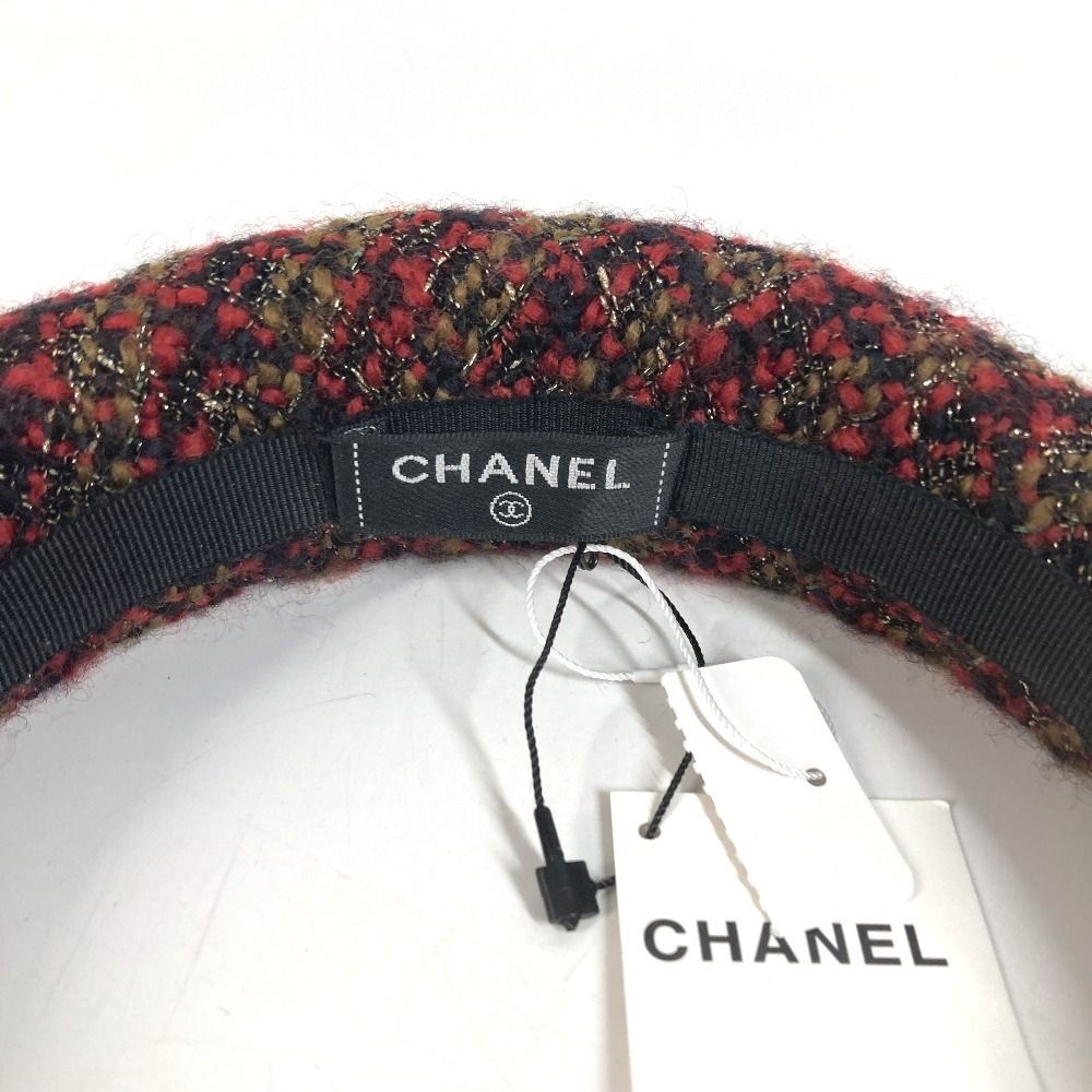 CHANEL シャネル カチューシャ ツイード CC ココマーク ロゴ ツイード