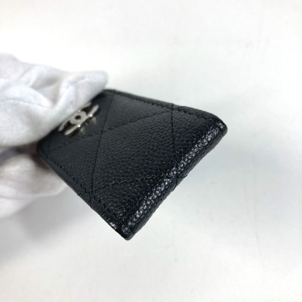 CHANEL シャネル マネークリップ CC ココマーク ロゴ マトラッセ キルティング キャビアスキン ブラック CHANEL シャネル マネークリップ CC ココマーク ロゴ マトラッセ キルティング キャビアスキン ブラック