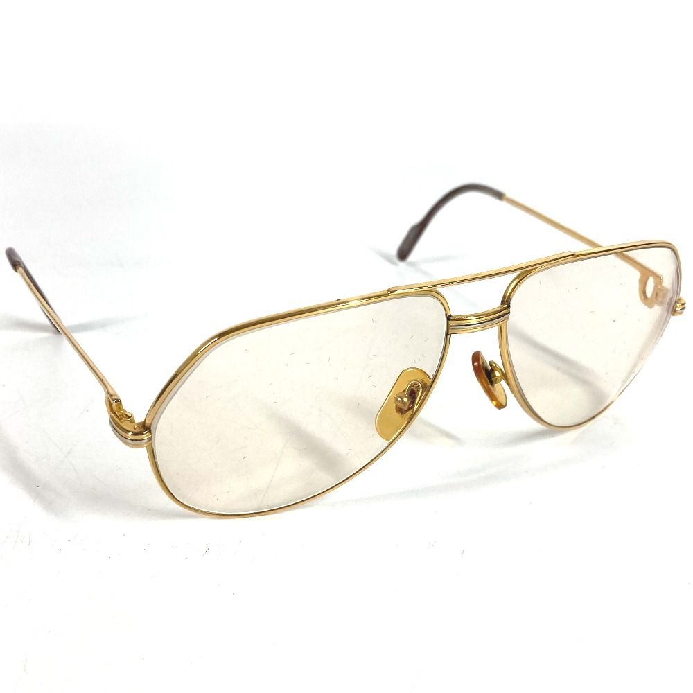 CARTIER カルティエ 眼鏡 トリニティ ロゴ メタル ゴールド