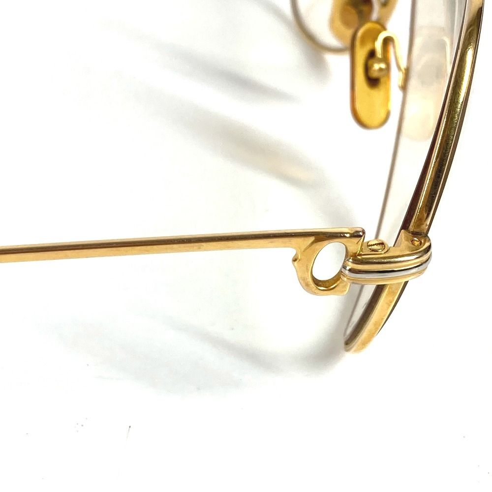 CARTIER カルティエ 眼鏡 トリニティ ロゴ メタル ゴールド