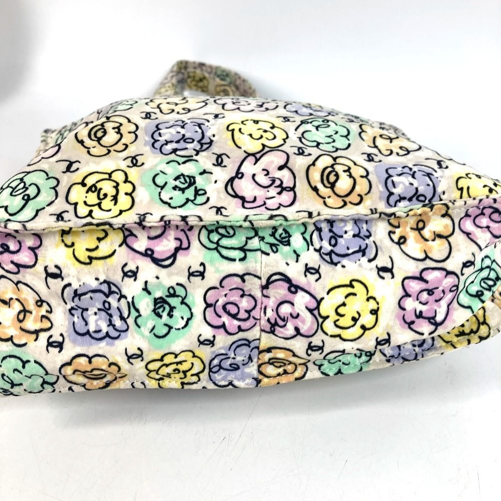CHANEL シャネル ショルダーバッグ フラワー柄 ロゴ CC ココマーク 花柄 キャンバス マルチカラー