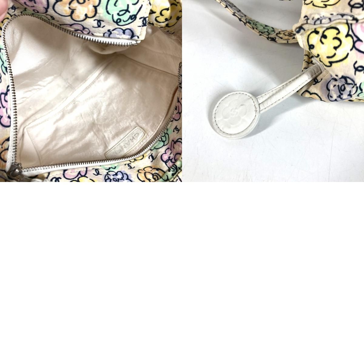 CHANEL シャネル ショルダーバッグ フラワー柄 ロゴ CC ココマーク 花