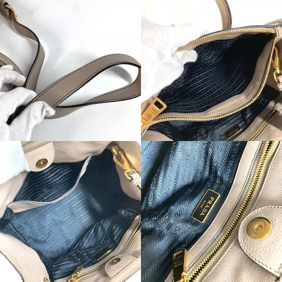 PRADA プラダ トートバッグ トライアングルロゴ 三角ロゴ プレート 