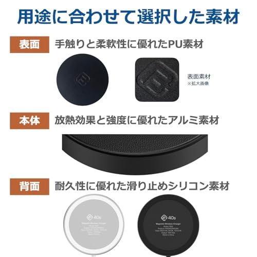 40s ワイヤレス 充電器 15W iPhone MagSafe互換 Qi2に対応 急速 USB PD Android マグセーフ iPhone17 16 /15/14/13 Plus Pro Max mini TypeC タイプC 小型 軽量 マグネットas 40s ワイヤレス 充電器 15W iPhone MagSafe互換 Qi2に対応 急速 USB PD Android マグセーフ iPhone17 16 /15/14/13 Plus Pro Max mini TypeC タイプC 小型 軽量 マグネットas