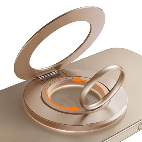 【2025新型・2WAY スマホリング】 TORRAS MagSafe対応 リング 360度回転 マグセーフ リング バンカーリング スタンド 縦横両用 角度調整 マグネット リング iPhone17/16/15/14/13/12用 強力 磁石 落下防止 as