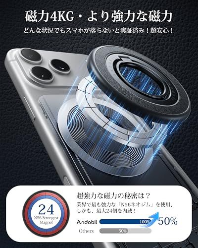 【2026高級牛革製&MagRing Pro Max】 Andobil スマホリング Magsafe マグセーフ リング 落下防止 バンカーリング マグネット【磁力4KG・両面マグネット】 スタンド機能特化 革製 スマホ リング 360度回転 角度調整可 as 【2026高級牛革製&MagRing Pro Max】 Andobil スマホリング Magsafe マグセーフ リング 落下防止 バンカーリング マグネット【磁力4KG・両面マグネット】 スタンド機能特化 革製 スマホ リング 360度回転 角度調整可 as