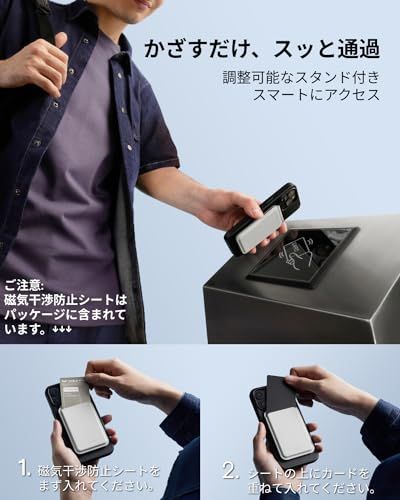 MOFT【公式直営店】 MagSafe対応 ウォレットスタンド カードケース 【電磁波干渉防止シート内蔵】 MOVAS? スマホスタンド iPhone 15/14/13/12シリーズ兼用 カードケース カード収納 多角度調節 持ち歩き便利as