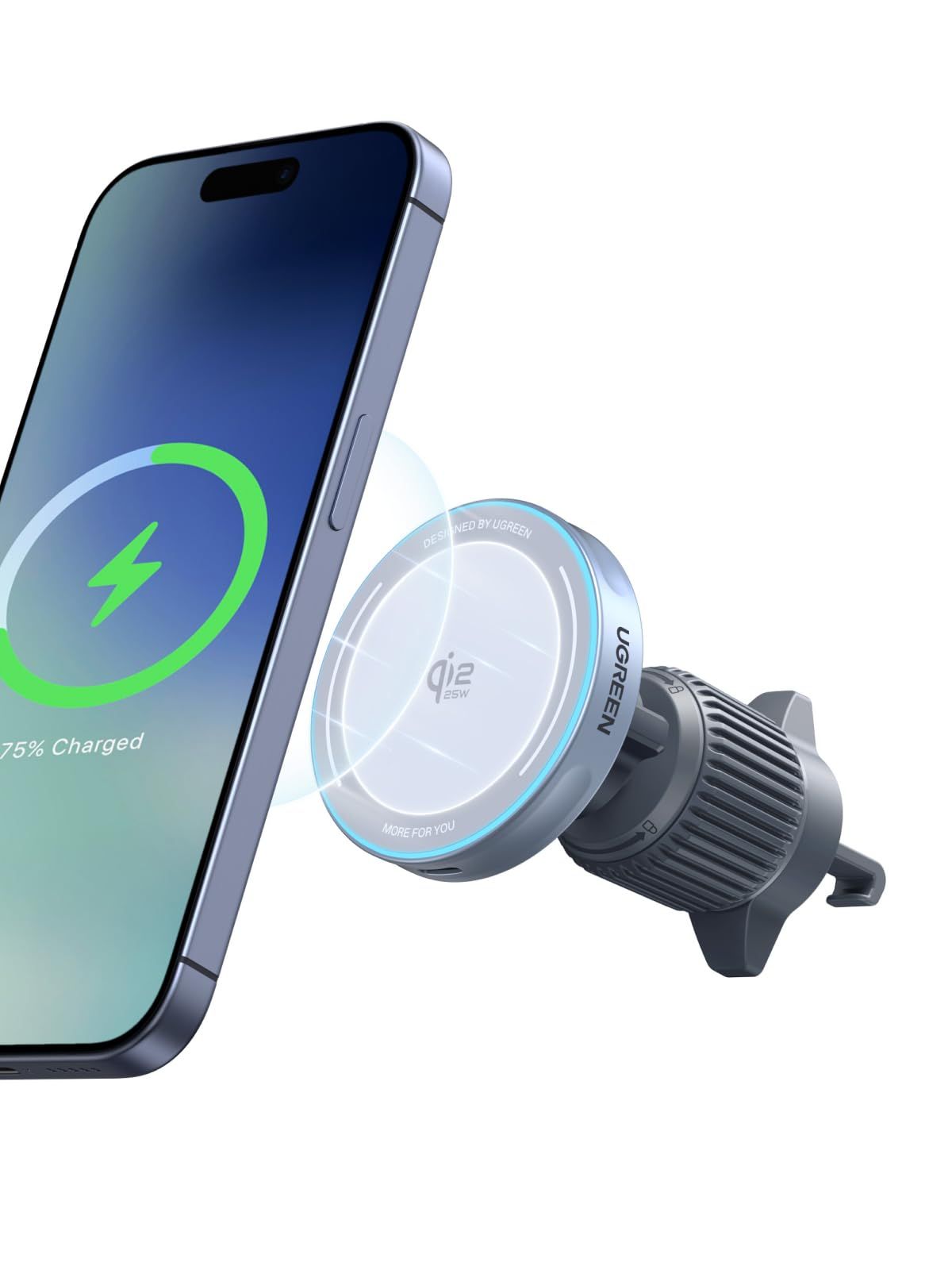 UGREEN MagFlow 【2025新登場 技術革新】25W Qi2 ワイヤレス充電器 車 エアコン口取り付け MagSafe対応 超強力磁気 置くだけ急速充電 iphone 17/ 17 Pro/ 17 Pro Max/ 17 Air、 iPhoneas UGREEN MagFlow 【2025新登場 技術革新】25W Qi2 ワイヤレス充電器 車 エアコン口取り付け MagSafe対応 超強力磁気 置くだけ急速充電 iphone 17/ 17 Pro/ 17 Pro Max/ 17 Air、 iPhoneas