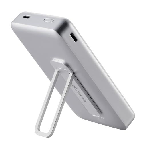 エレコム 10000mAh ワイヤレス マグネット式 スタンド付き 2ポート Type-C 20W (有線) ホワイト DE-C54-10000WHas