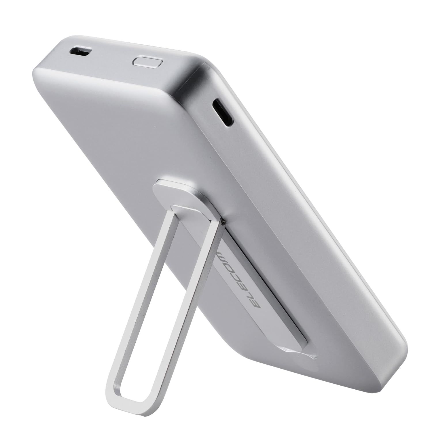 エレコム 10000mAh ワイヤレス マグネット式 スタンド付き 2ポート Type-C 20W (有線) ホワイト DE-C54-10000WHas エレコム 10000mAh ワイヤレス マグネット式 スタンド付き 2ポート Type-C 20W (有線) ホワイト DE-C54-10000WHas