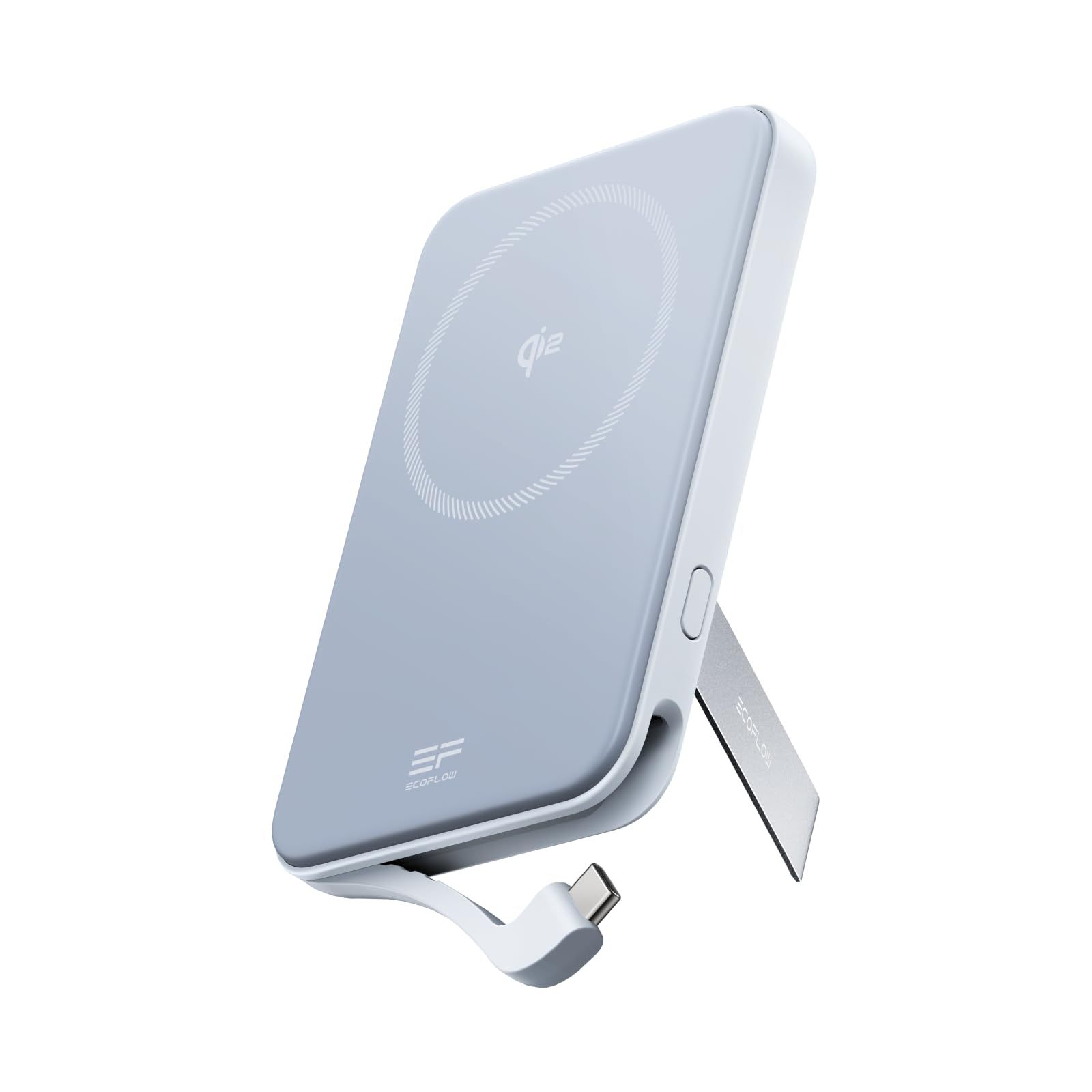 EcoFlow 5000mAh エコフロー PD 30W急速充電対応 Qi2ワイヤレス充電対応 マグネット式ワイヤレス充電対応 デバイス2台同時充電 スタンド付き USB-Cケーブル付き Magsafe Power Bank 残量表示 小型 軽量 PSE技as EcoFlow 5000mAh エコフロー PD 30W急速充電対応 Qi2ワイヤレス充電対応 マグネット式ワイヤレス充電対応 デバイス2台同時充電 スタンド付き USB-Cケーブル付き Magsafe Power Bank 残量表示 小型 軽量 PSE技as