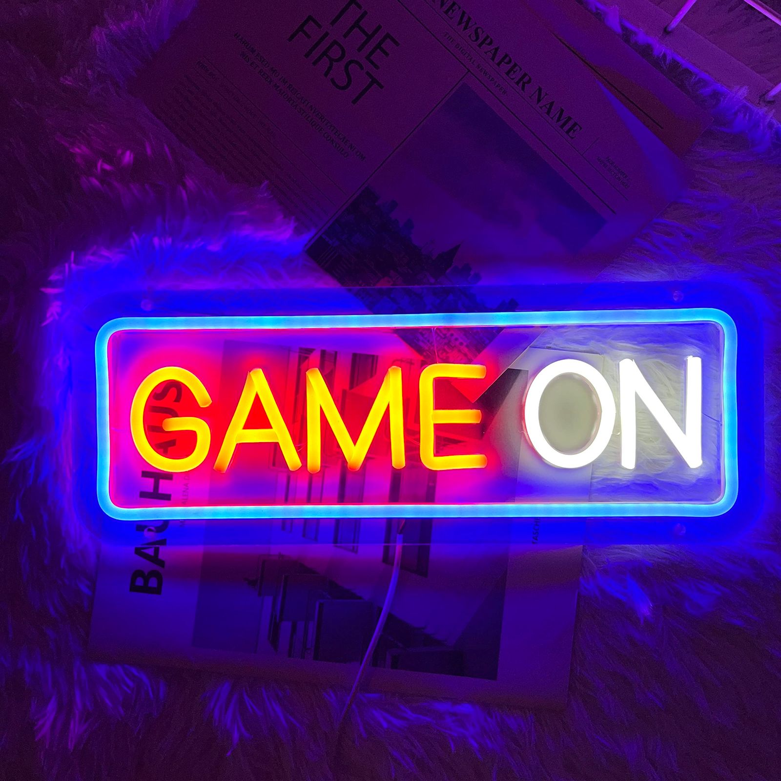 ゲームネオンサイン Game Onネオン LEDネオンライト USB/スイッチ付き ゲームルーム装飾用 子供ギフトas 0a2ad2bb