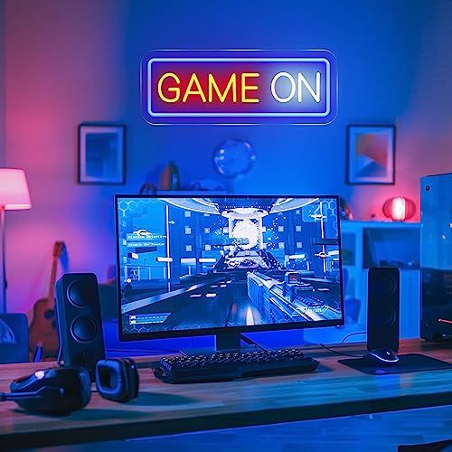 ゲームネオンサイン Game Onネオン LEDネオンライト USB/スイッチ付き ゲームルーム装飾用 子供ギフトas 0a2ad2bb