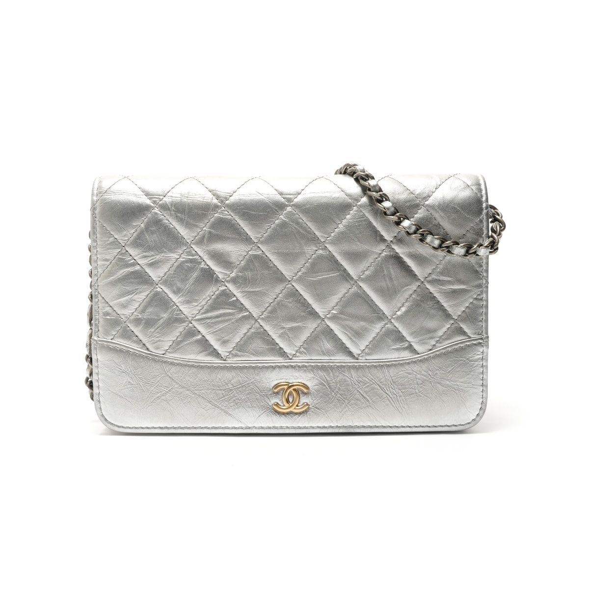 CHANEL シャネル ショルダーバッグ 24番台 マトラッセ ラムスキンチェーンウォレット【中古】