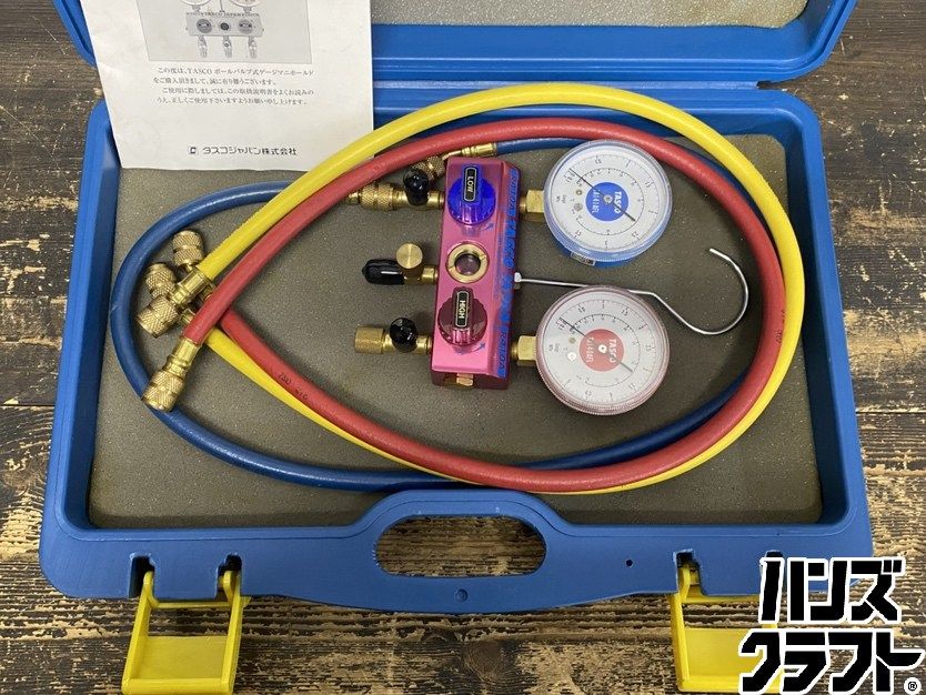 ●【送料無料】【中古品】TASCO タスコ TA141AFL/TA140AFL ゲージマニホールド ケース付