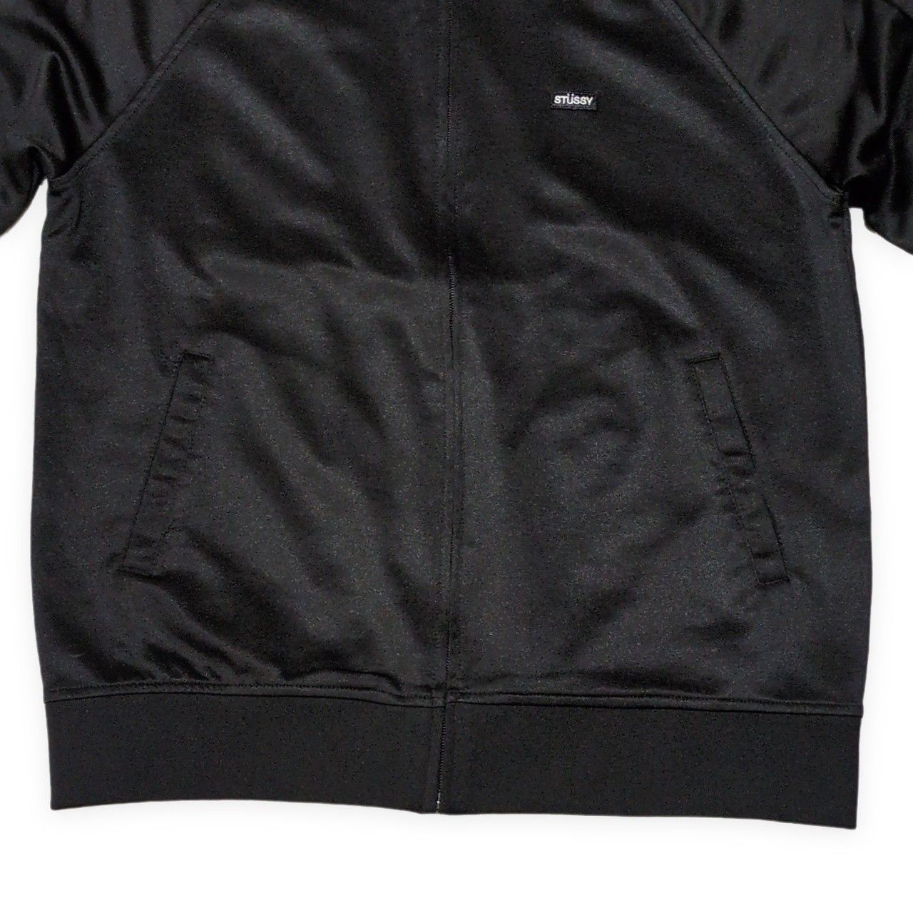 STUSSY ステューシー トラックジャケット ジャージ ラインジャケット ストリート ブラック ポリエステル M メンズ STUSSY ステューシー トラックジャケット ジャージ ラインジャケット