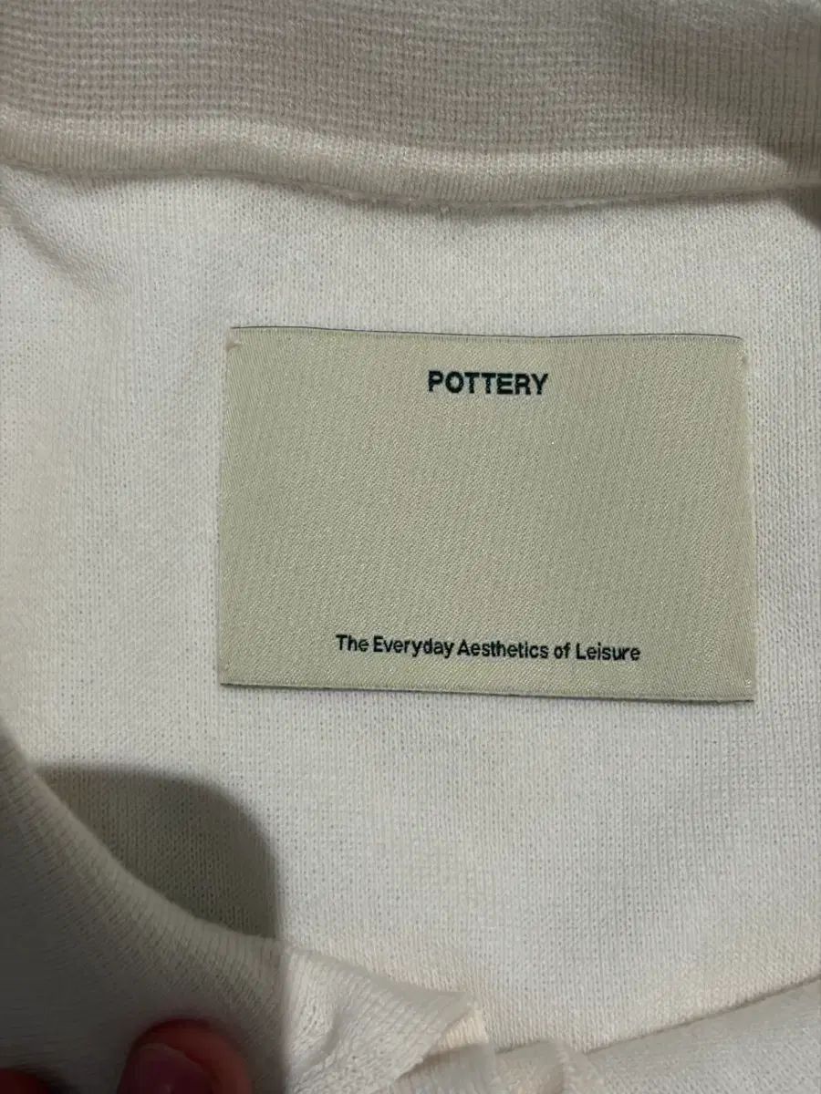 POTTERY ポッタリー アイボリー 半袖 ポロ ニット POTTERY ポッタリー アイボリー 半袖 ポロ ニット