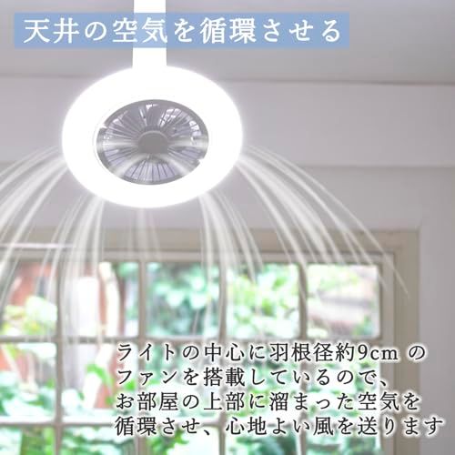 [山善] シーリングファン 導光板 LED ライト 小型 天井 照明 調色/調光 60W相当 引っ掛けシーリングタイプ 1000lm リモコン付き 工事不要 AFFALC-60VRe d7fe7da5