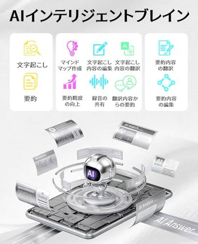 AIボイスレコーダー GPT-5.0搭載 文字起こし 翻訳 多次元要約 256ヶ国語対応 50時間連続録音 薄型 64GB大容量 骨伝導 指向性収音 MEMSマイク ハイライト機能 専用ケース・マグネットリング付属 会議 授業 インタビュー 6bfce36e AIボイスレコーダー GPT-5.0搭載 文字起こし 翻訳 多次元要約 256ヶ国語対応 50時間連続録音 薄型 64GB大容量 骨伝導 指向性収音 MEMSマイク ハイライト機能 専用ケース・マグネットリング付属 会議 授業 インタビュー 6bfce36e