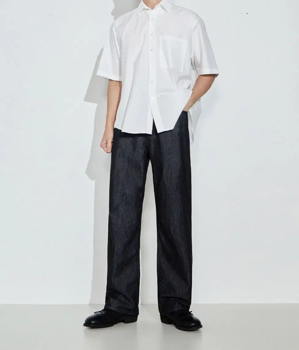 MUSINSA 夏デニム ORDER ARCHIVE ODPL ワイドデニムパンツ ノンフェイド ローブラックジーン