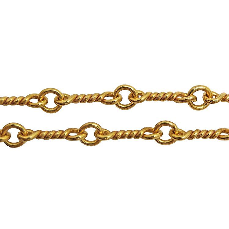 Chrome Hearts クロムハーツ 22K NECKCHAIN T18 ツイストチェーン