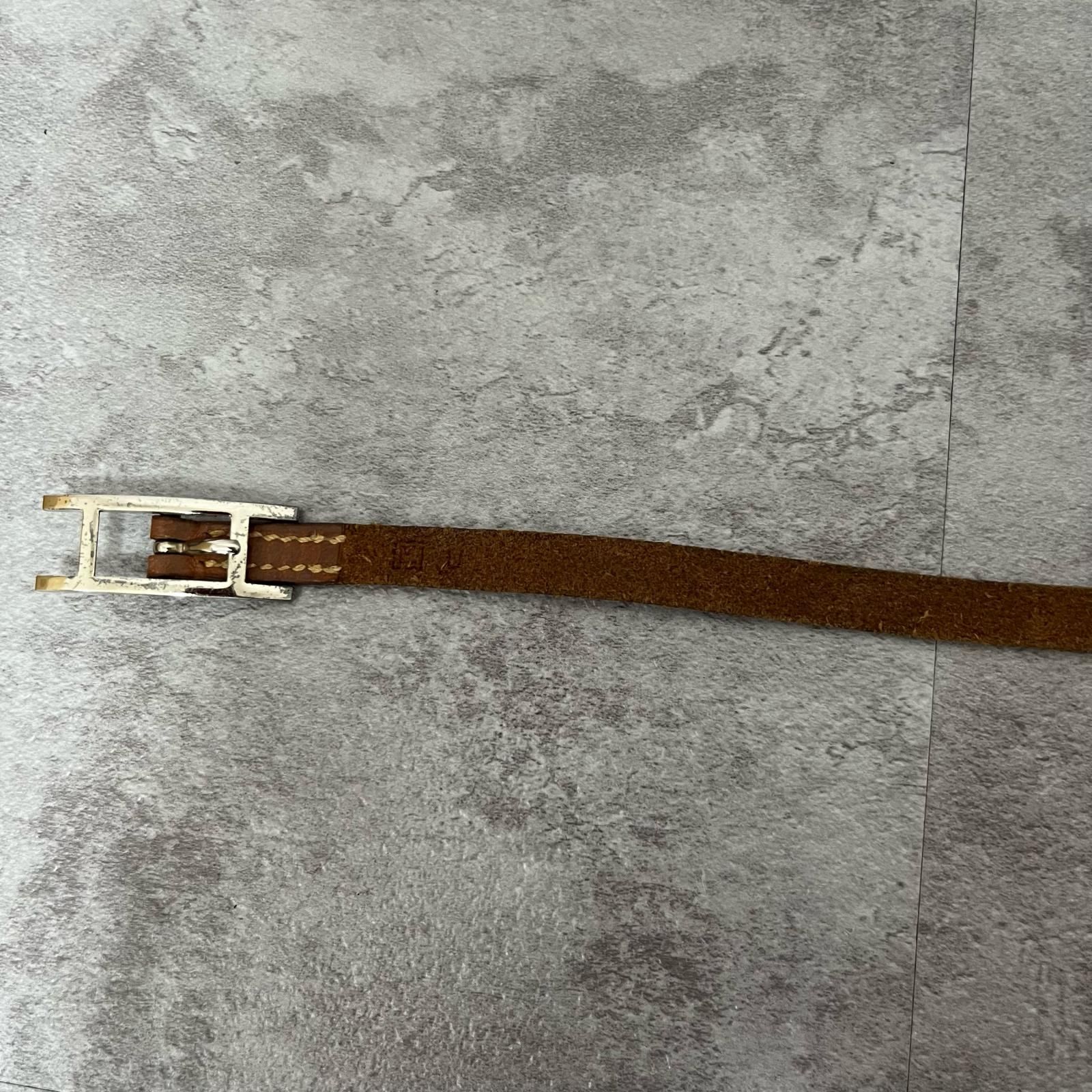 HERMES】エルメス レザーブレスレット アピ ブレスレット レディース