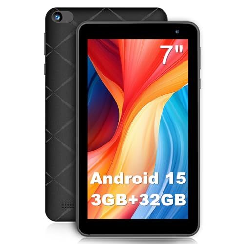 タブレット 7インチ Wi-Fi6モデル Android15 タブレット 5コアCPU 3GB+32GB+512GB拡張 IPSディスプレイ 5GHz Wi-Fi6 電子書籍/WEB閲覧/動画視聴 GPS未対応 PRITOM プリトム ブラッ 31a73872