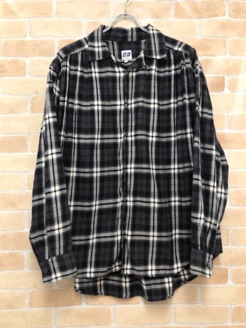 【中古】 AiE エーアイイー 長袖襟シャツ チェックシャツ グレー M 111453405