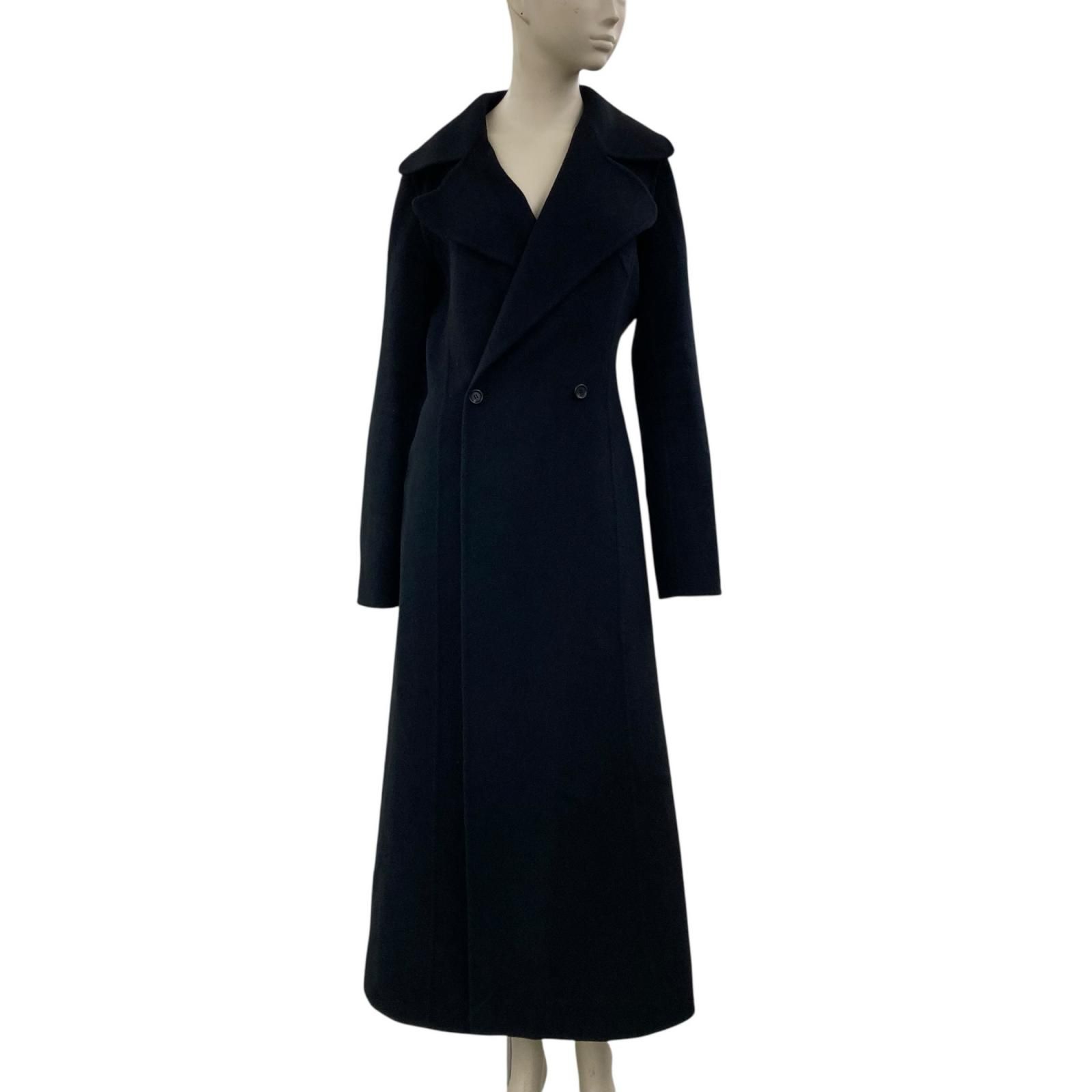 186000 CELINE セリーヌ ロングコート M ブラック サイズ38 美品 レディース