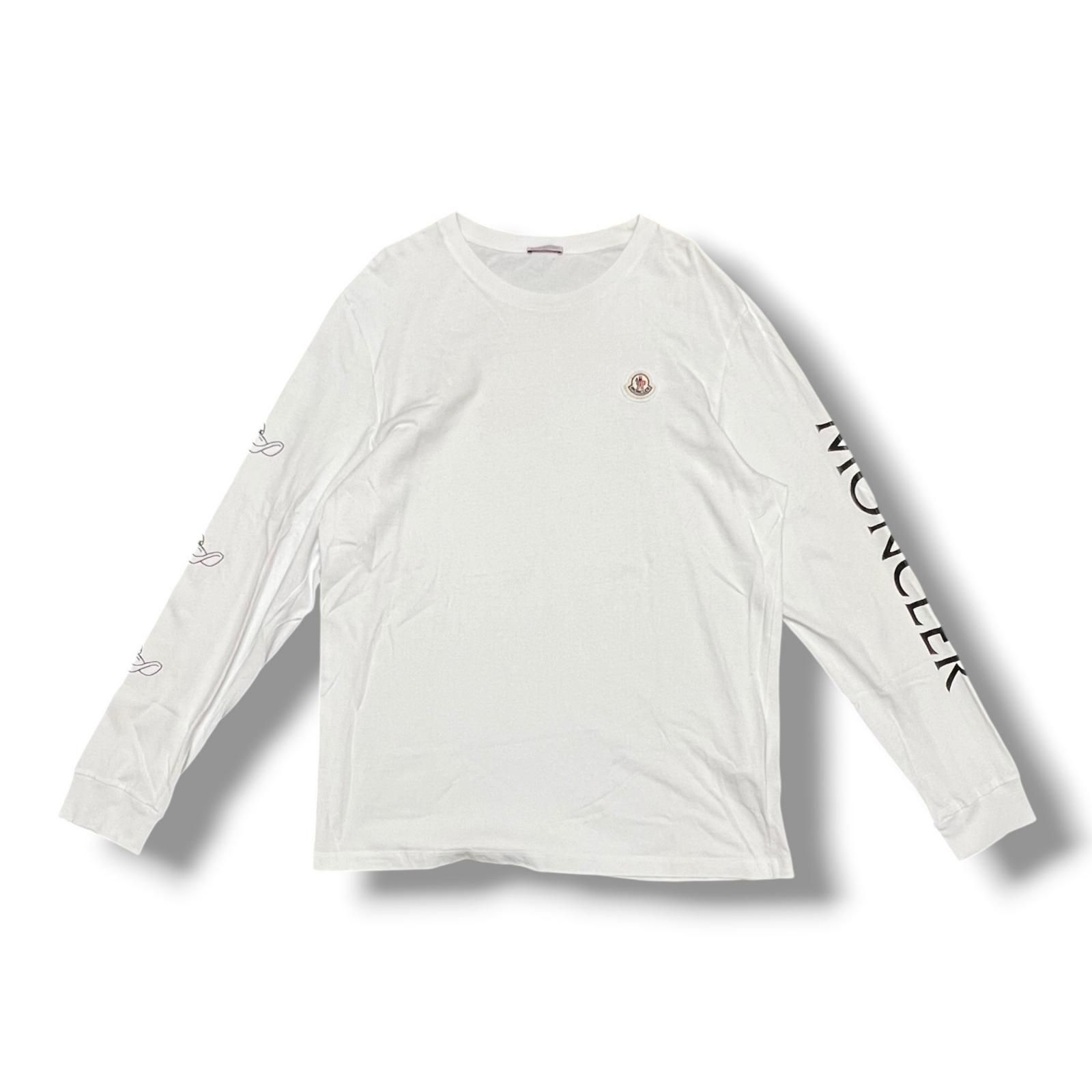 国内正規 MONCLER 22SS LS TSHIRT モンダック 長袖Tシャツ カットソー モンクレール H20918D00008 8390T ホワイト XL (6831M)