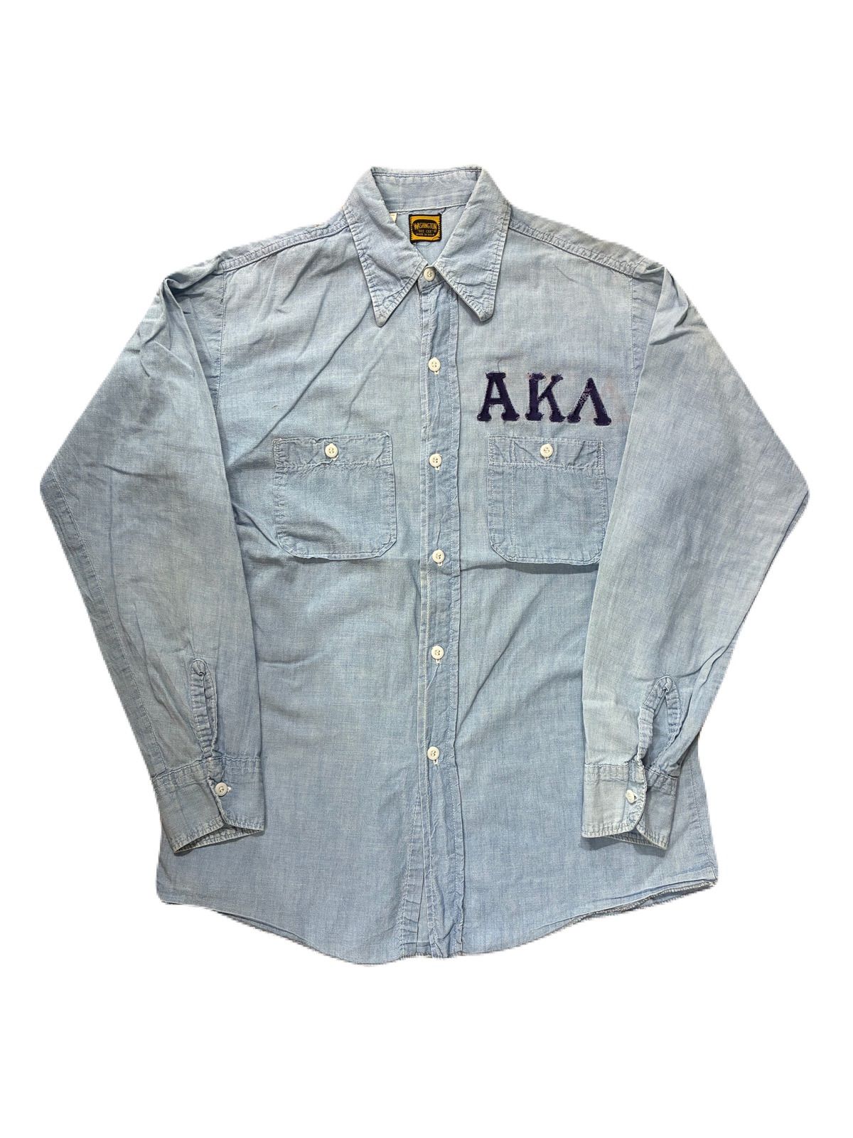 12) 60‘s WASHINGTON DEE CEE “AKA” Chambray shirt シャンブレーシャツ