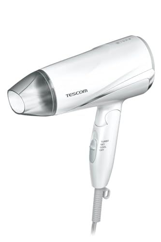 テスコム (TESCOM) ドライヤー マイナスイオン 折りたたみ 大風量 軽量 冷温風 ione ホワイト TD330B-W/EY 475acd95