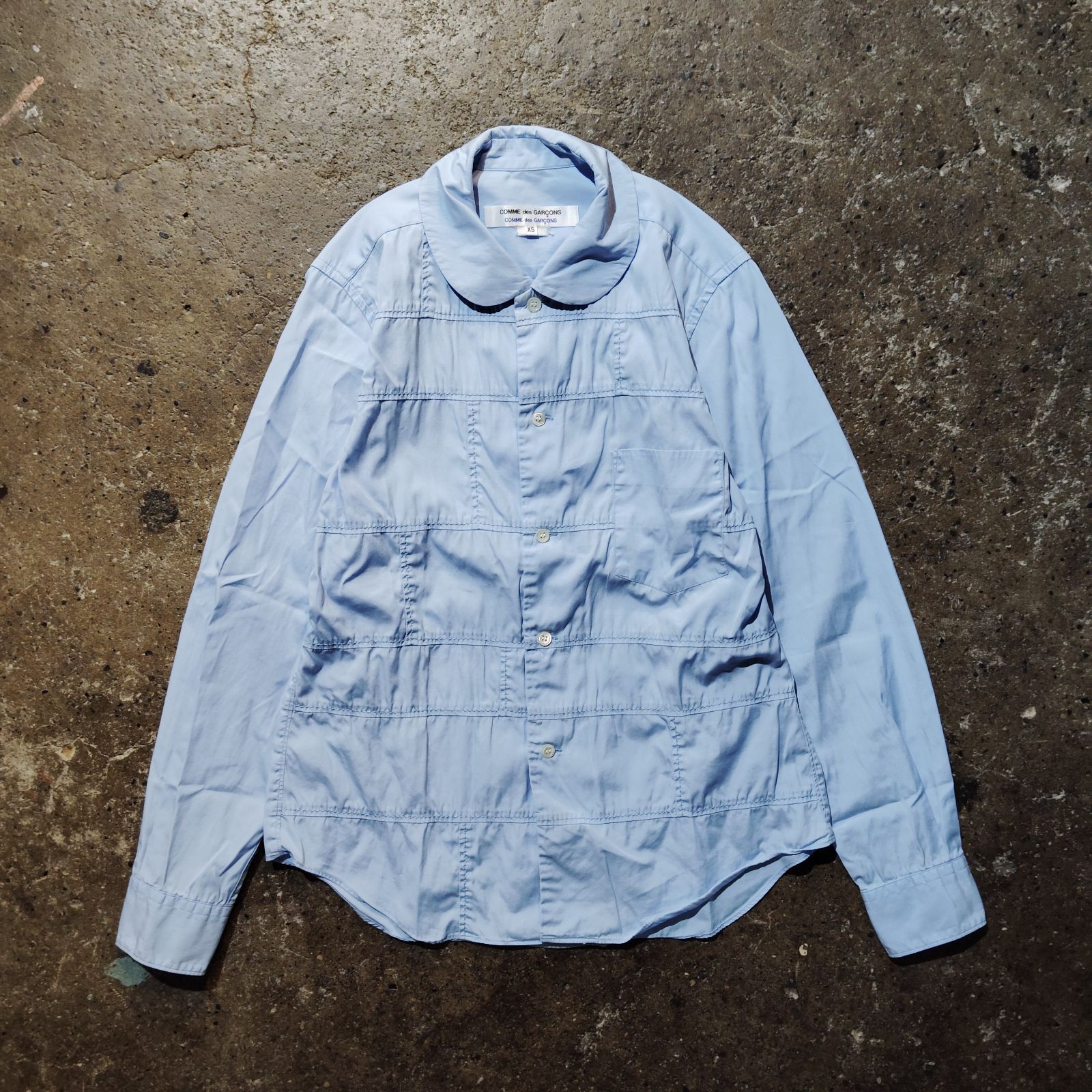 COMME des GARCONS COMME des GARCONS 11ss 丸襟パッチワークシャツ コムデギャルソンコムデギャルソン コムコム 2011ss