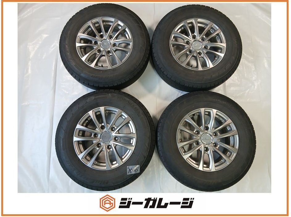 中古 ウェッズ 15インチ アルミホイール&サマータイヤ 1台分4本セット (ホイールサイズ) 6.0J-15 +33 6/139.7 (サマータイヤ) ヨコハマ ブルーアース Van RY55 195/80R15 107/105N ハイエース 送料無料