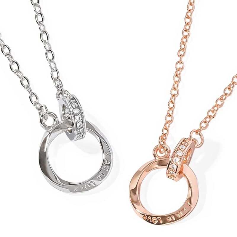 [felicitations] ペアネックレス カップル プレゼント スターリングシルバー ジュエリー ネックレス メンズ レディース 2個セット BR-J066 (MSW&LPW)