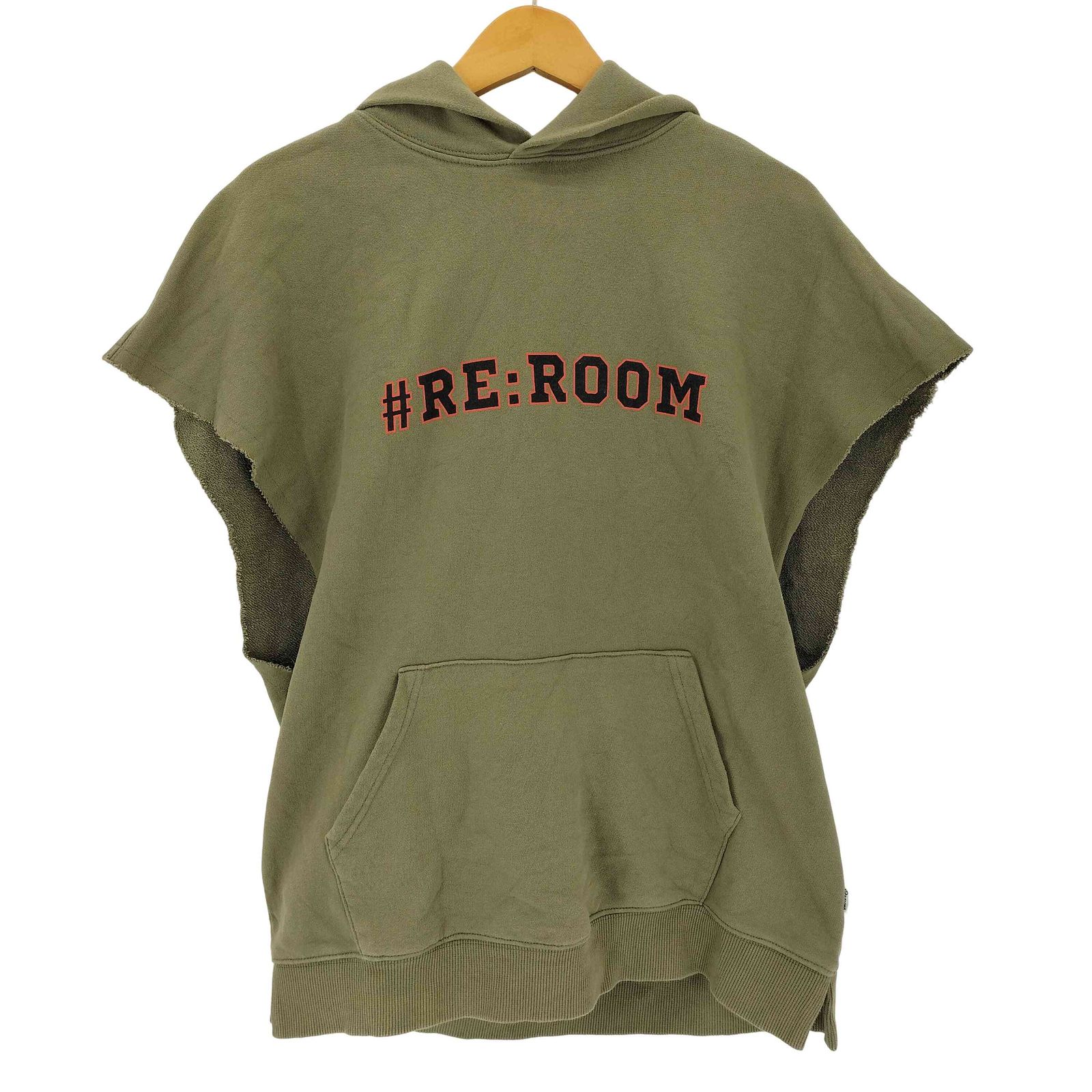 リルーム re:room ロゴノースリーブビッグパーカー メンズ JPN：M 