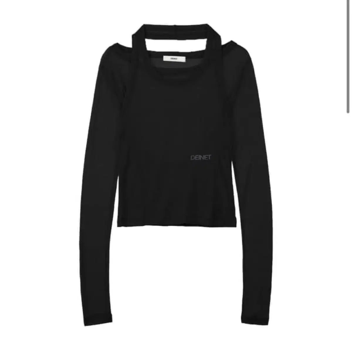 DEINET ダイネット IN-OUT レイヤード ホルター ブラック ロングスリーブ トップス 新品