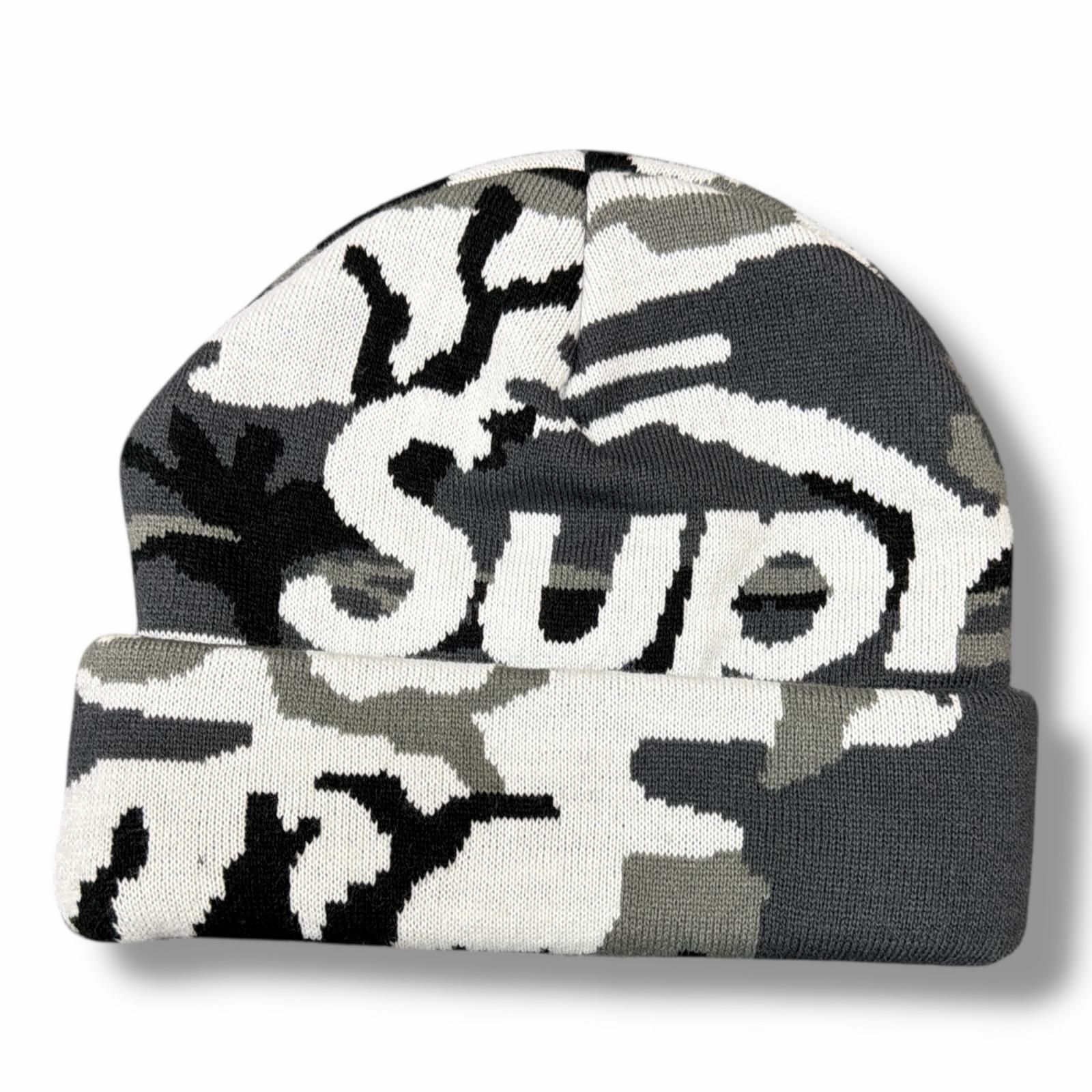 Supreme 25AW Camo Big Logo Beanie Snow Camo ビッグロゴ カモ ビーニー ニットキャップ シュプリーム グレー F (9210M)